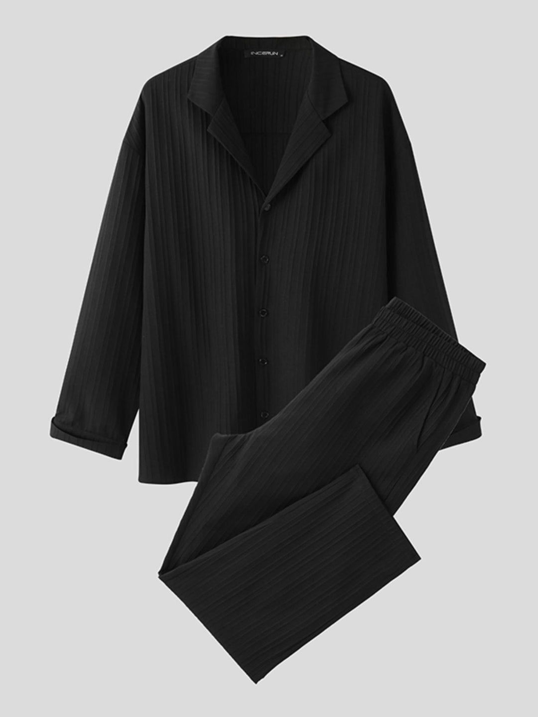 Shirt & Trousers Set | Timeless & Sophisticated | V-neck | Men's