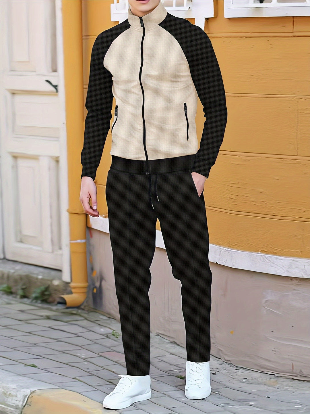 Men's Tracksuit | Sporty & Comfortable | Color Block | Spring & Autumn