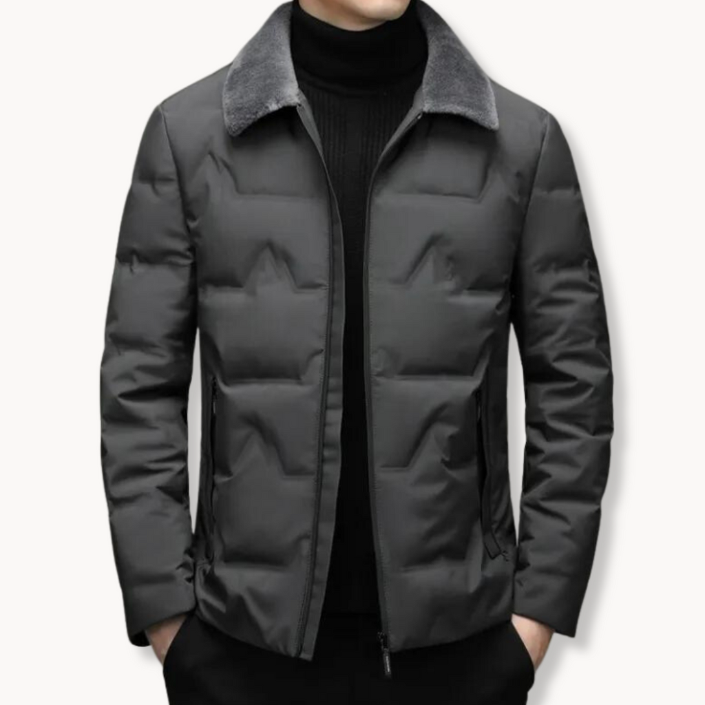 Insulated winter jacket with warm fleece collar and modern style for men | Levi