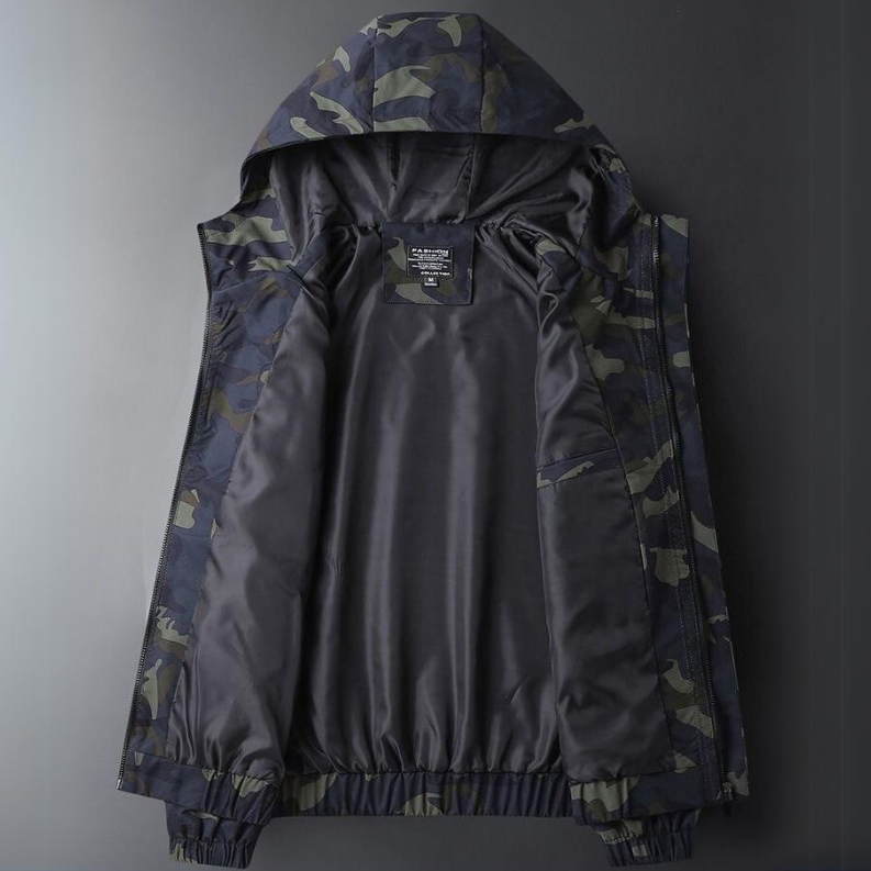Bold camo jacket for men with rugged style and versatile comfort | Jay