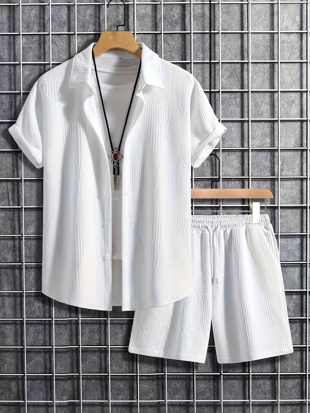 Men's Sporty Summer Set | Breathable Shirt & Shorts | Classic Design