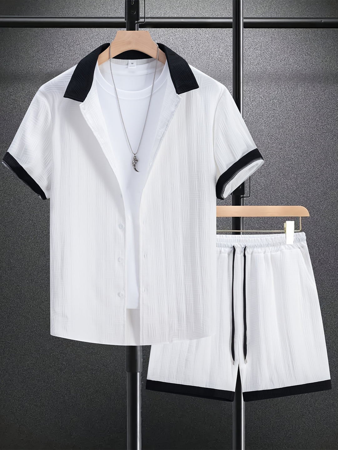 Men's Summer Set | Colour Block T-shirt & Shorts | Beach & Casual Outdoors