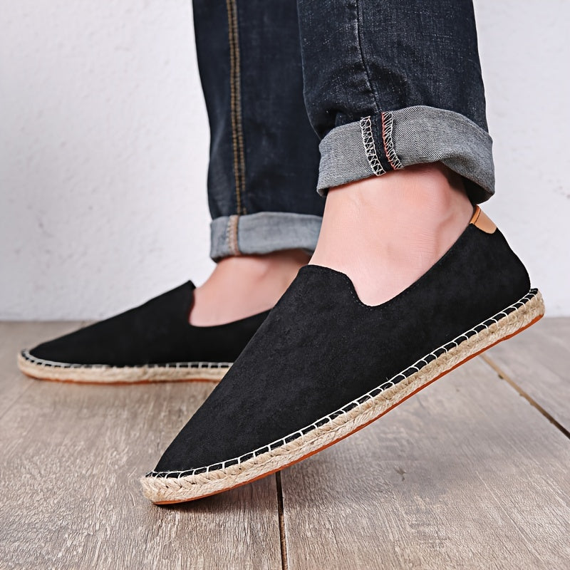 Men's Loafers | Breathable & Handmade | Linen Sole & Canvas | Casual Slip-On