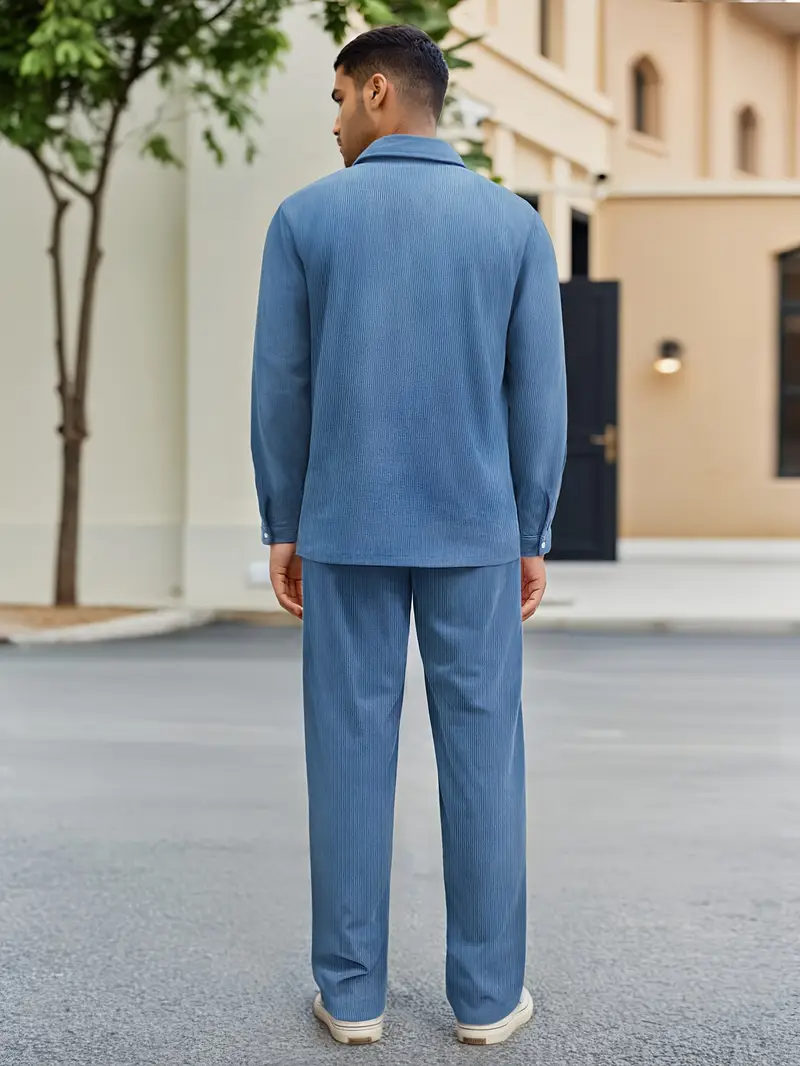 Men's Set | Elegant & Timeless | Corduroy Shirt & Pants | Comfortable Fit