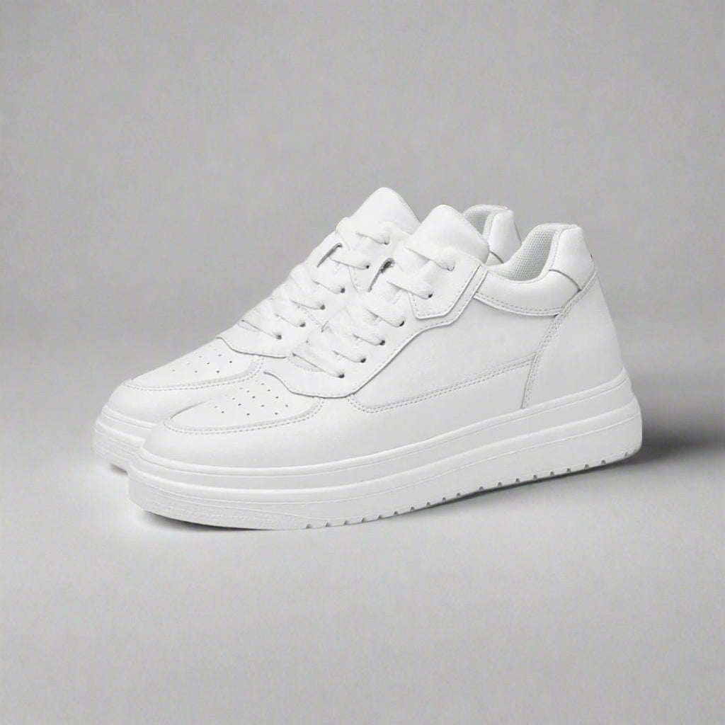 Men's Sneakers | Hidden Raise up to 10 cm | PU Leather & Non-Slip Sole | Streetwear Style