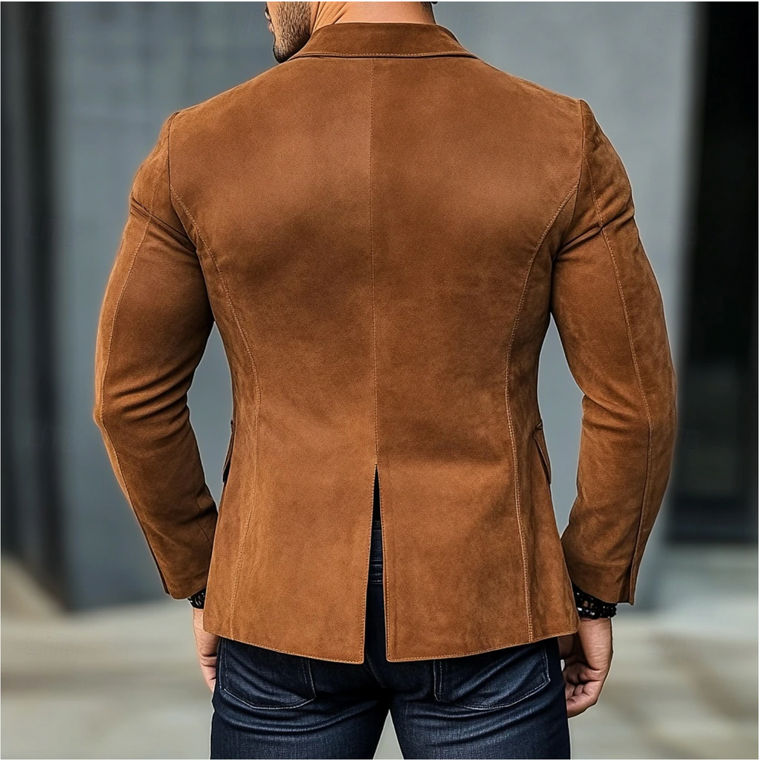 Luxury suede blazer for men with timeless sophistication and modern elegance | Sef