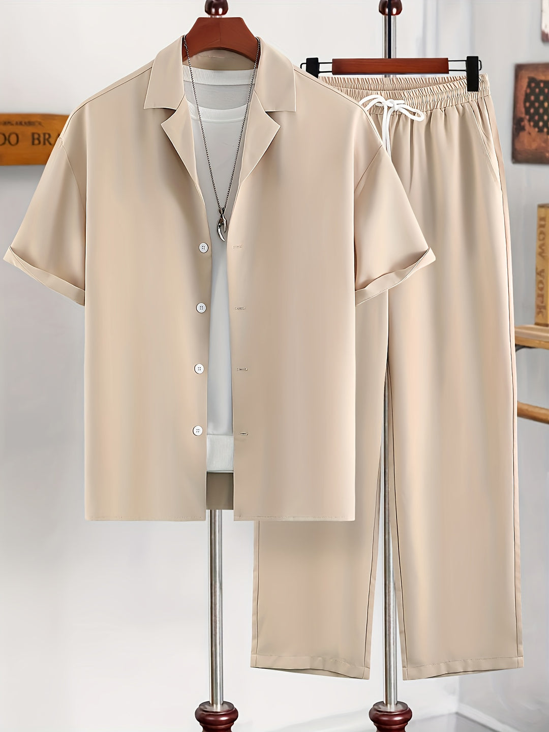 Men's Summer Set | Loose-fitting Lapel Shirt & Pants | Trendy & Versatile
