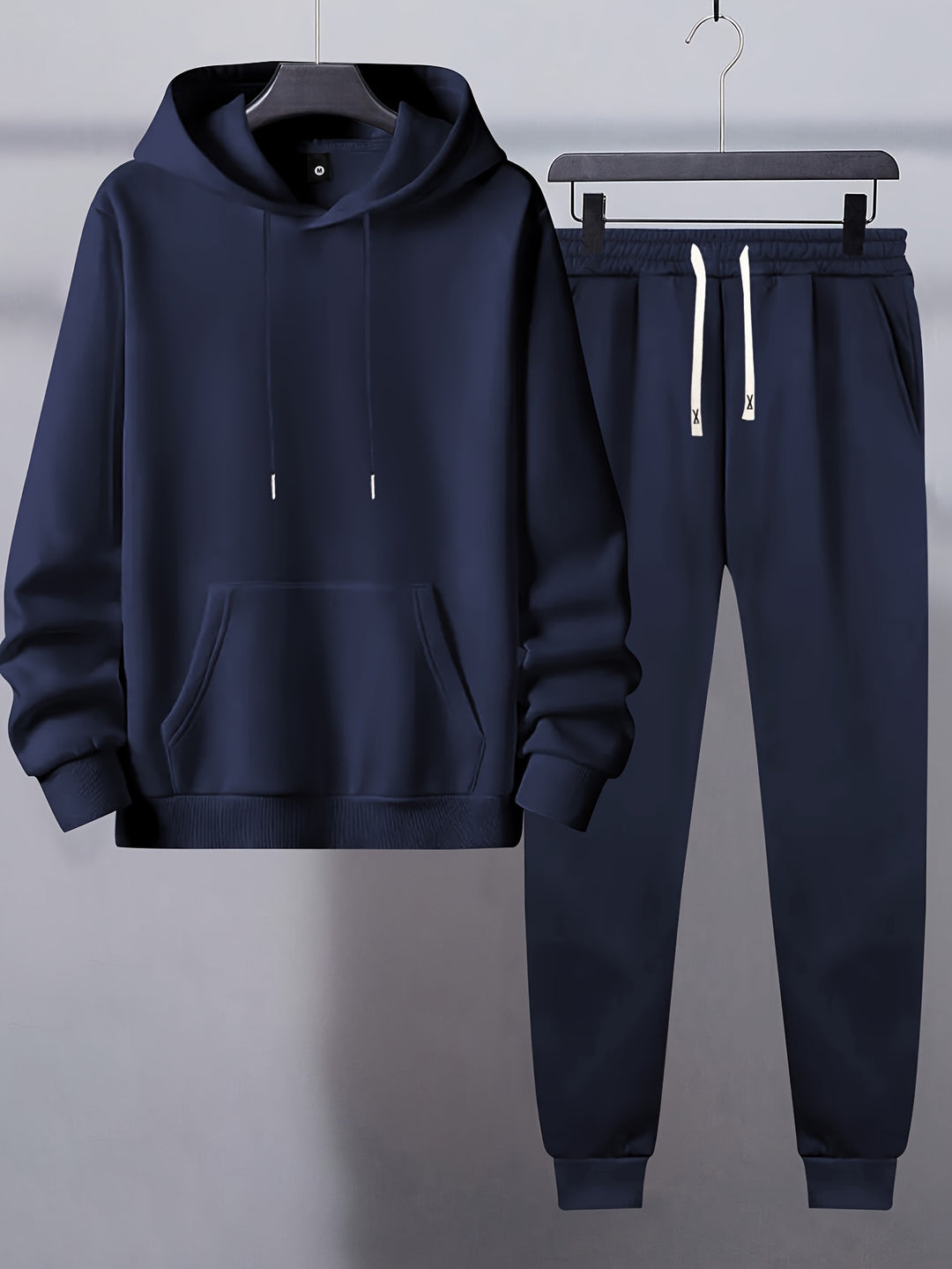 Men's Comfort Sweatsuit | Plain hooded jumper & Drawstring trousers | Sporty & Casual