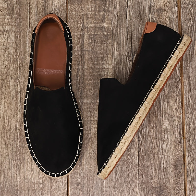 Men's Loafers | Breathable & Handmade | Linen Sole & Canvas | Casual Slip-On