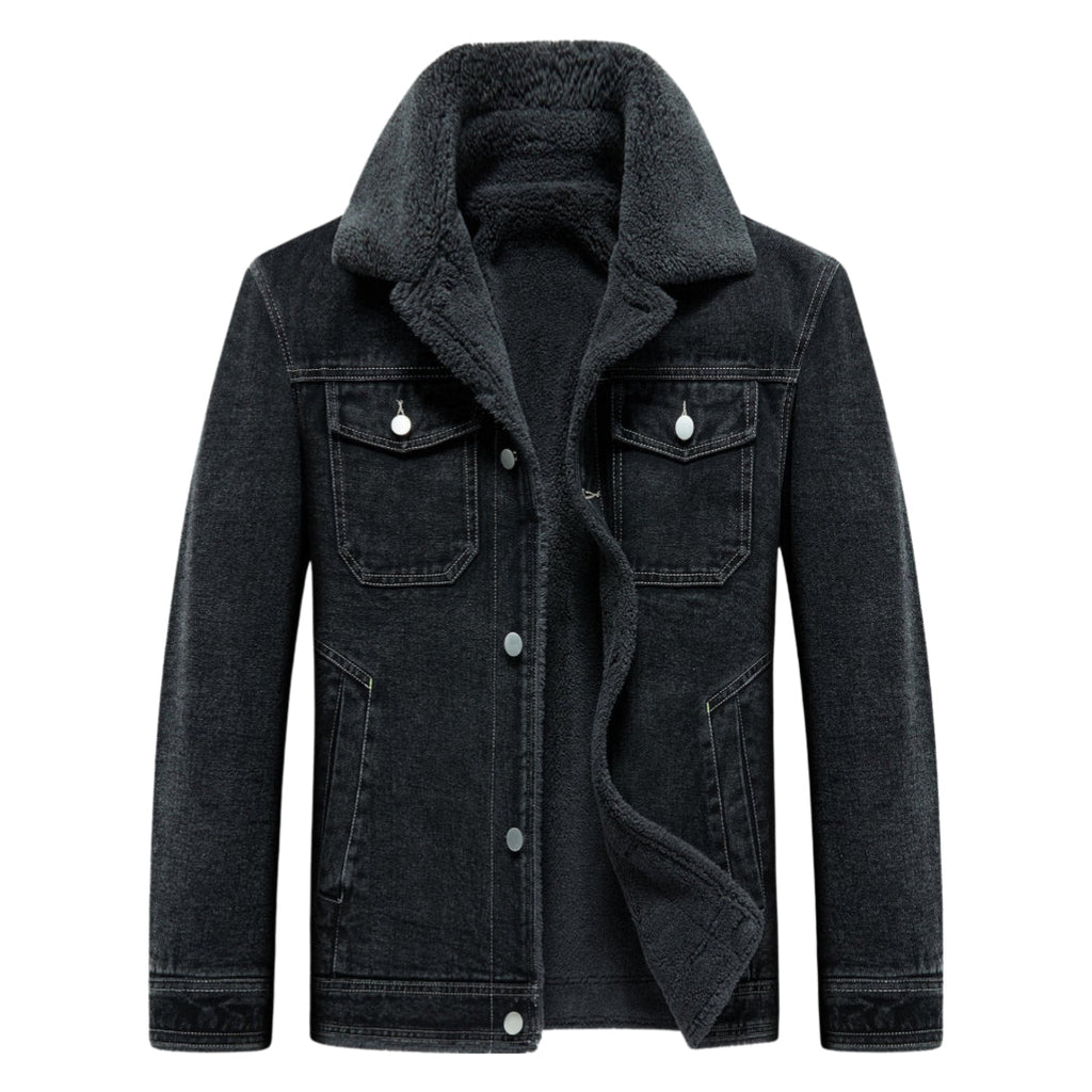 Chic quilted denim jacket with faux fur for cool and sophisticated style | Stijn