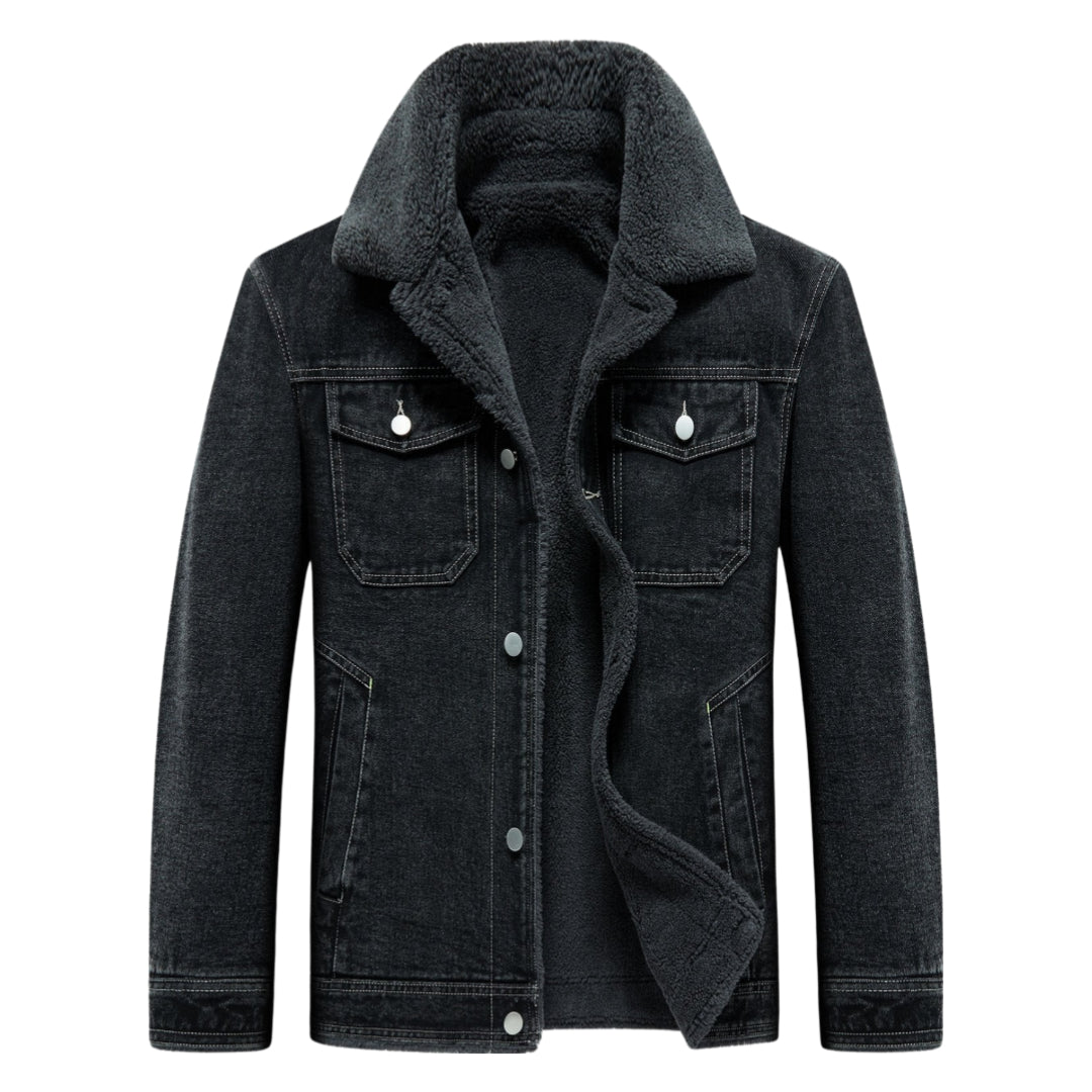 Chic quilted denim jacket with faux fur for cool and sophisticated style | Stijn