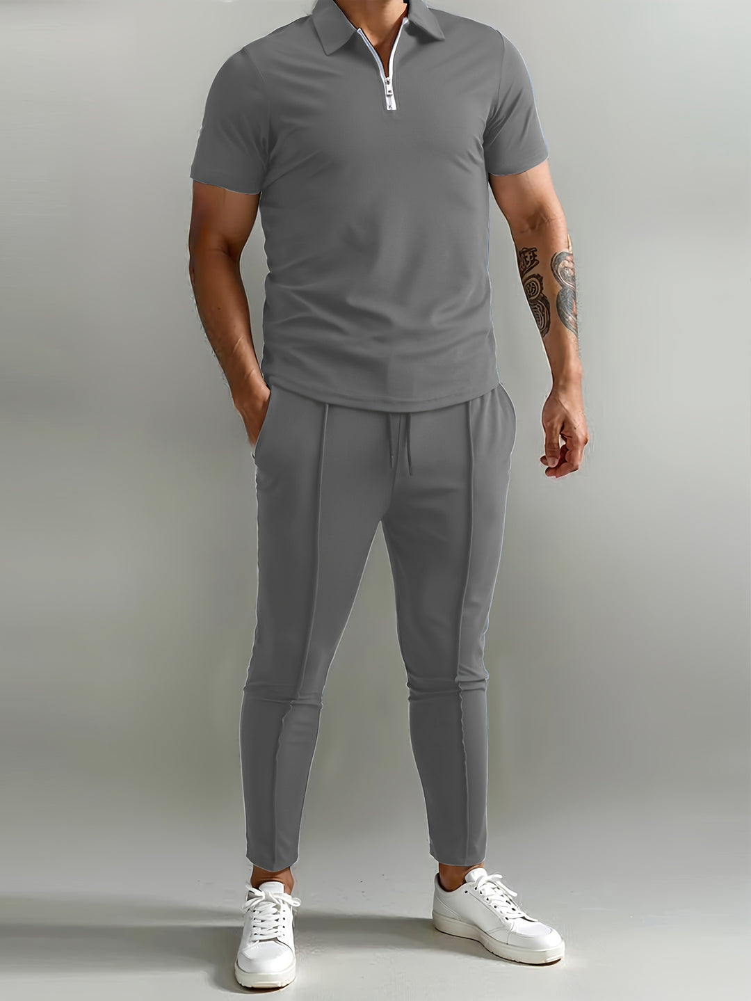 Men's Joggers Set | Slim-Fit & Breathable | Short Sleeve | Summer Outfit