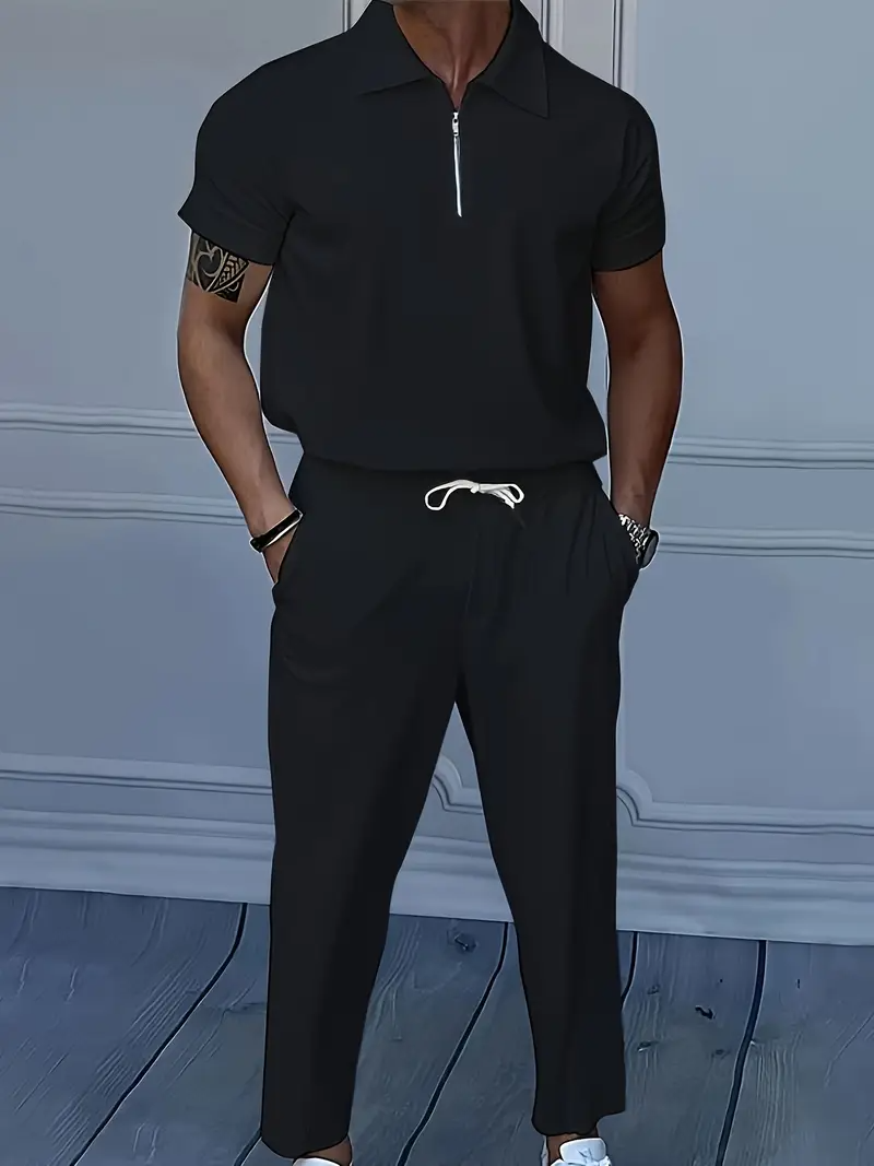Stylish and versatile 2-piece casual set for men with sporty look | Thijmen