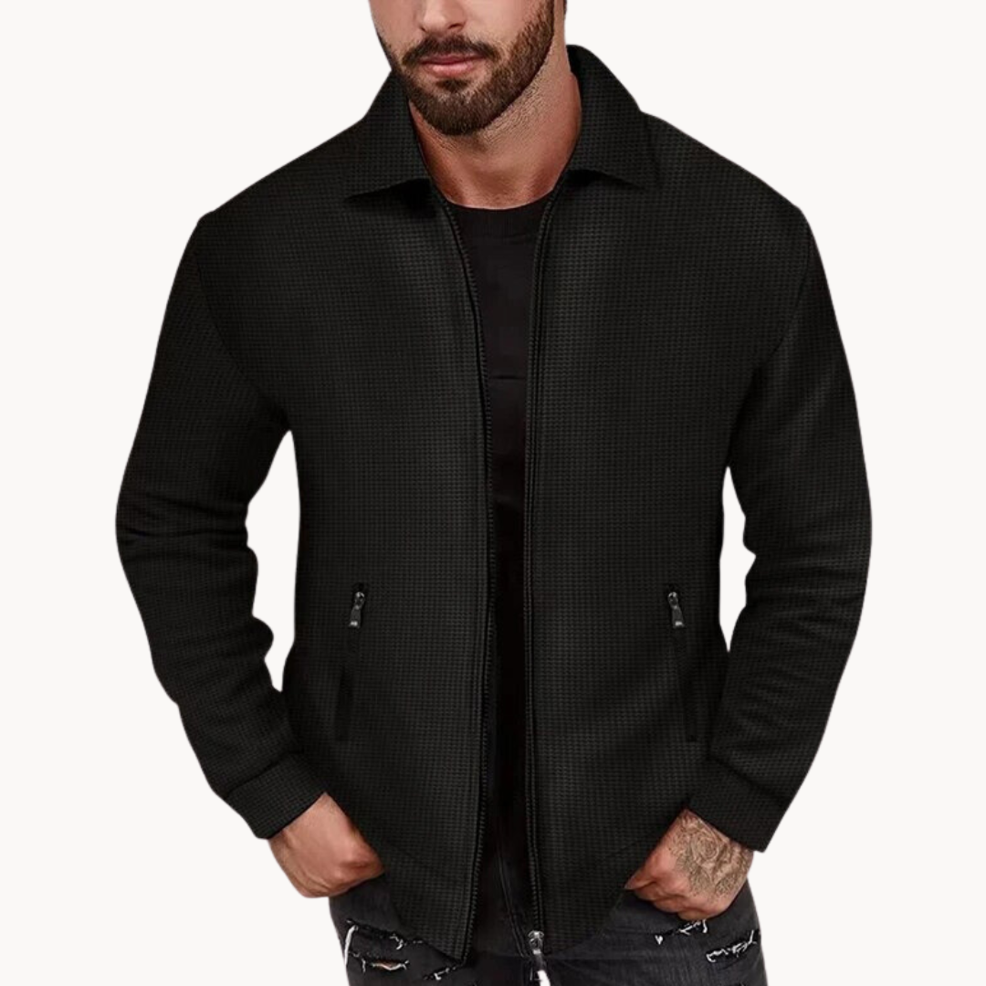 Elegant waffle jacket with unique texture for a sophisticated look and casual elegance | Thomas