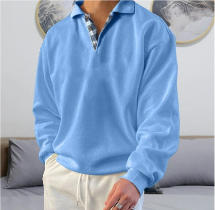 Cozy men's long-sleeved shirt for casual elegance and relaxed style | Thijn
