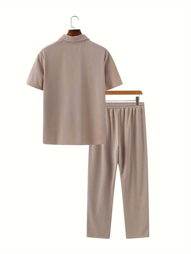 Men's Set | Stylish & Comfortable | Polo & Drawstring Trousers | Versatile Charm