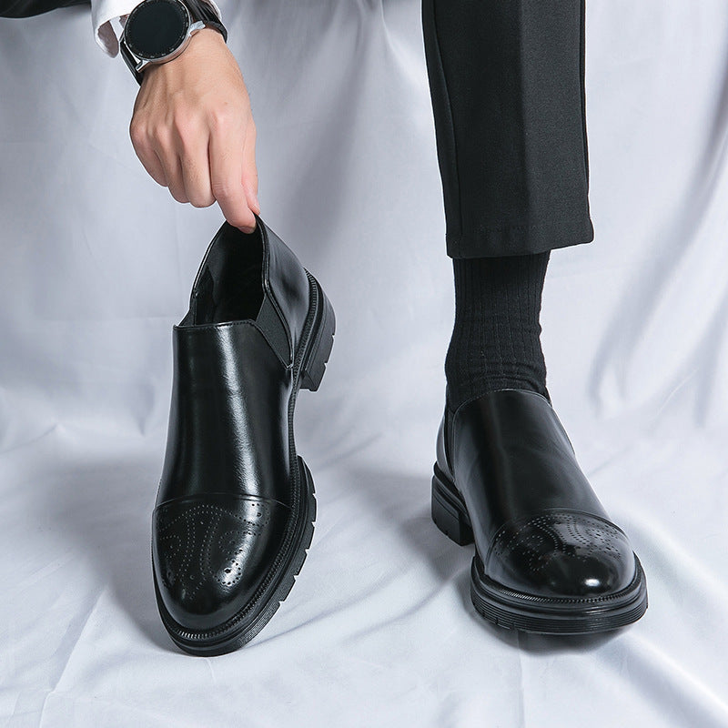 Classic Genuine Leather Slip-On Dress Shoes for Men with Elegant Finish | Quinn