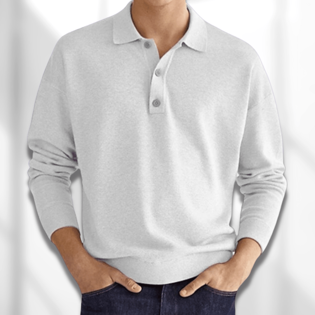 Elegant long-sleeved Polo Sweater with style and comfort | Tygo