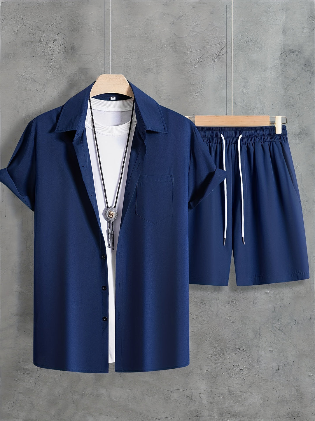 Men's Summer Set | Stylish Revers Shirt & Drawstring Shorts | Breathable & Comfortable