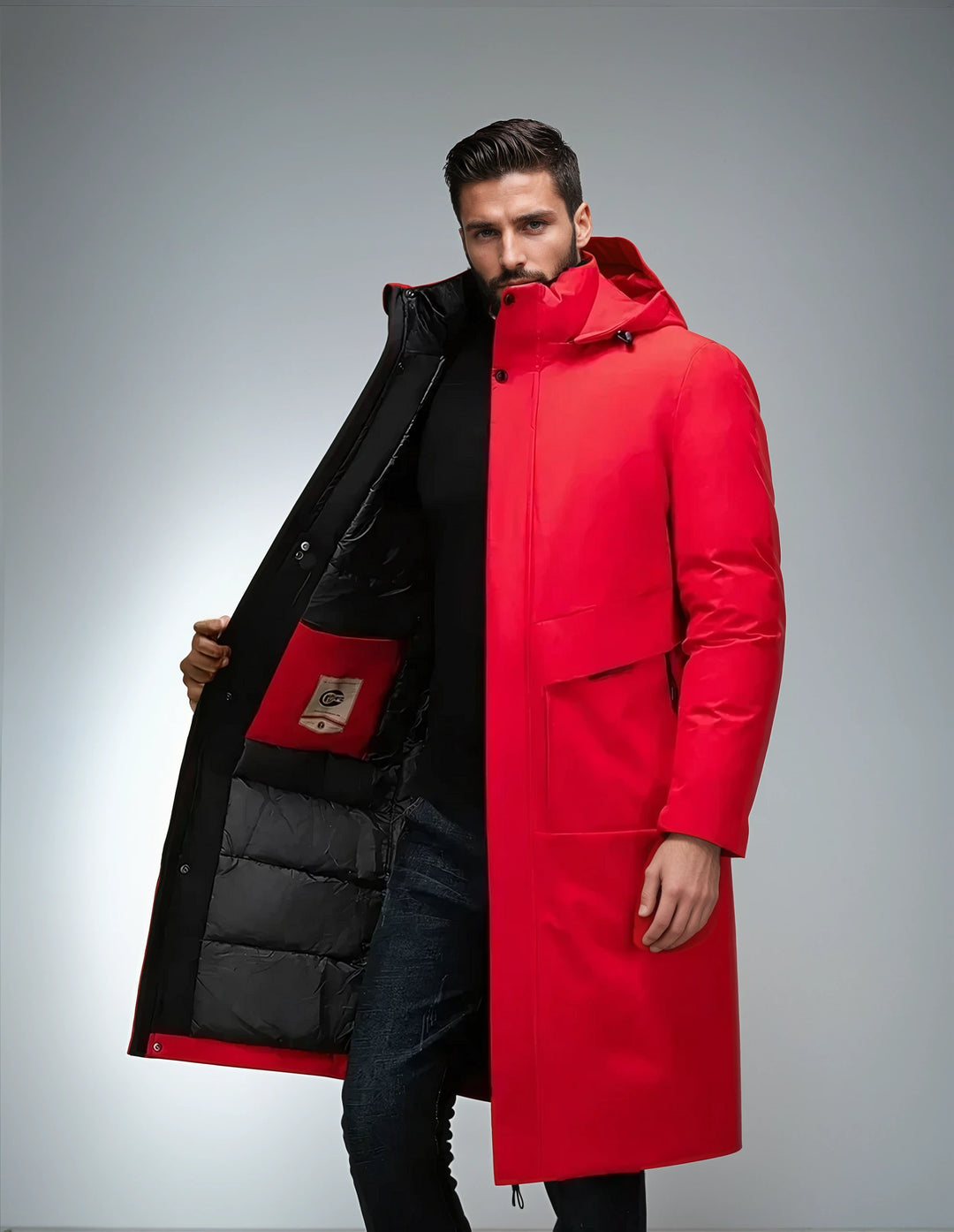 Cosy and Stylish Men's Long Parka Winter Coat with Hood and Insulated Lining | Thijs
