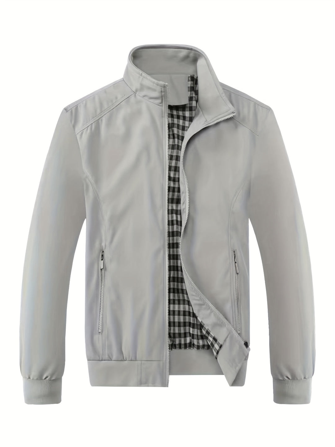 Men's Business Jacket | Zip & Stand-up Collar | Stylish & Comfortable | Spring