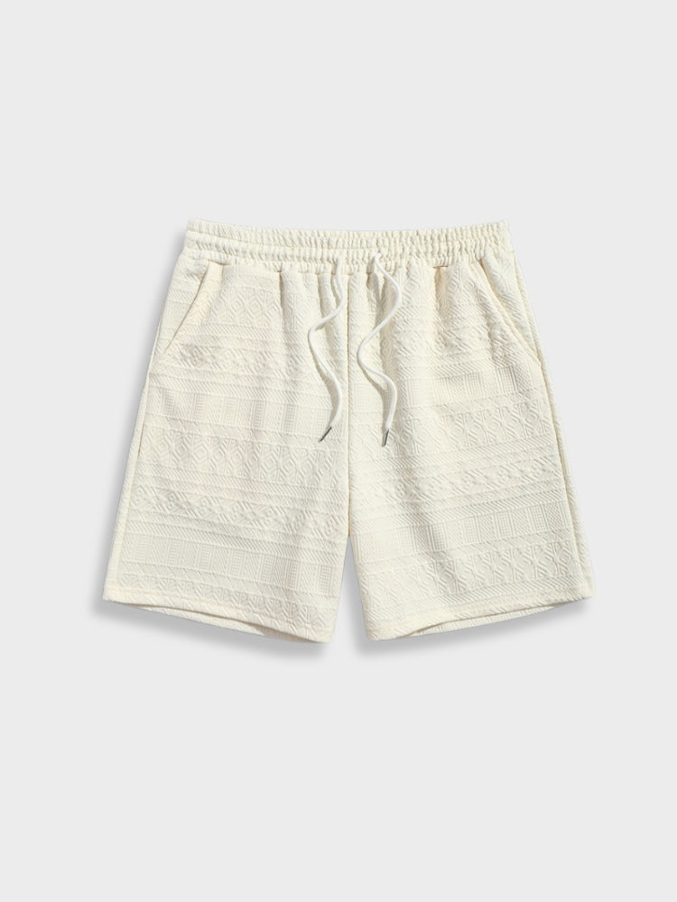 Retro-inspired geometric jacquard summer set for ultimate comfort and style | Boaz