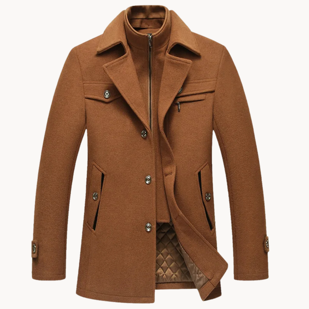 Elegant wool coat for men with timeless warmth and ultimate comfort | Ezra