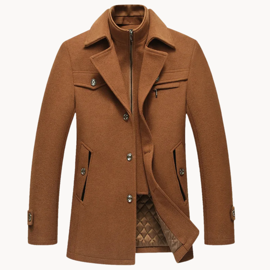 Elegant wool coat for men with timeless warmth and ultimate comfort | Ezra