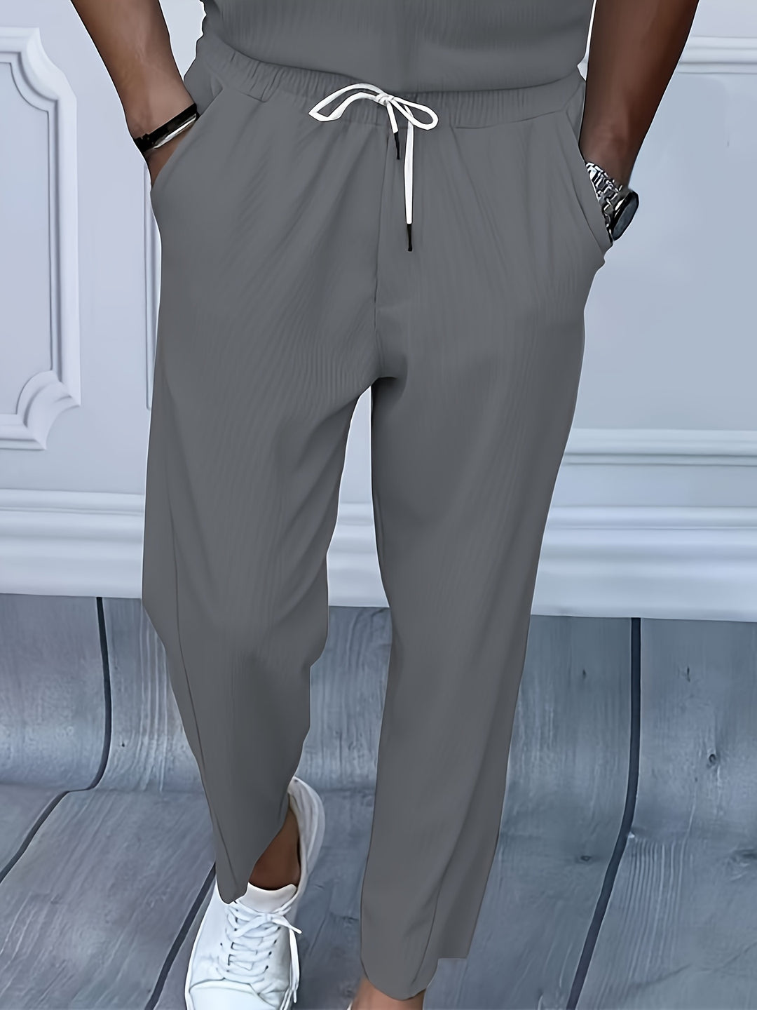 Men's Two-piece Suit | Lapel Collar & Zip Detail | Light Stretch & Comfortable | Summer