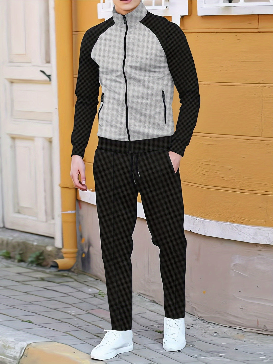 Men's Tracksuit | Sporty & Comfortable | Color Block | Spring & Autumn
