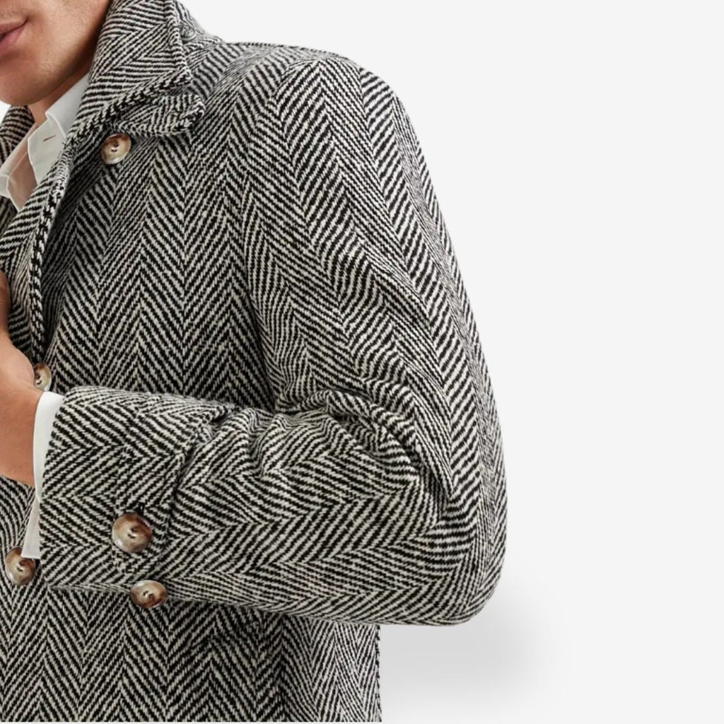 Luxury insulated trench coat for men with timeless elegance and versatile style l | Ezra
