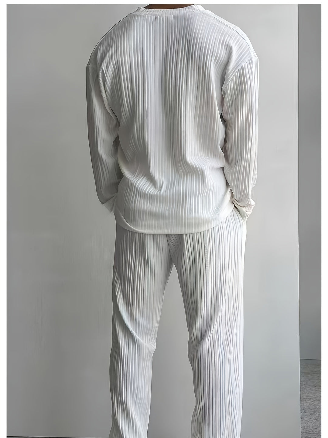 Men's Beach Set | Elegant & Casual | V-Neck & Buttons | Two-piece Outfit