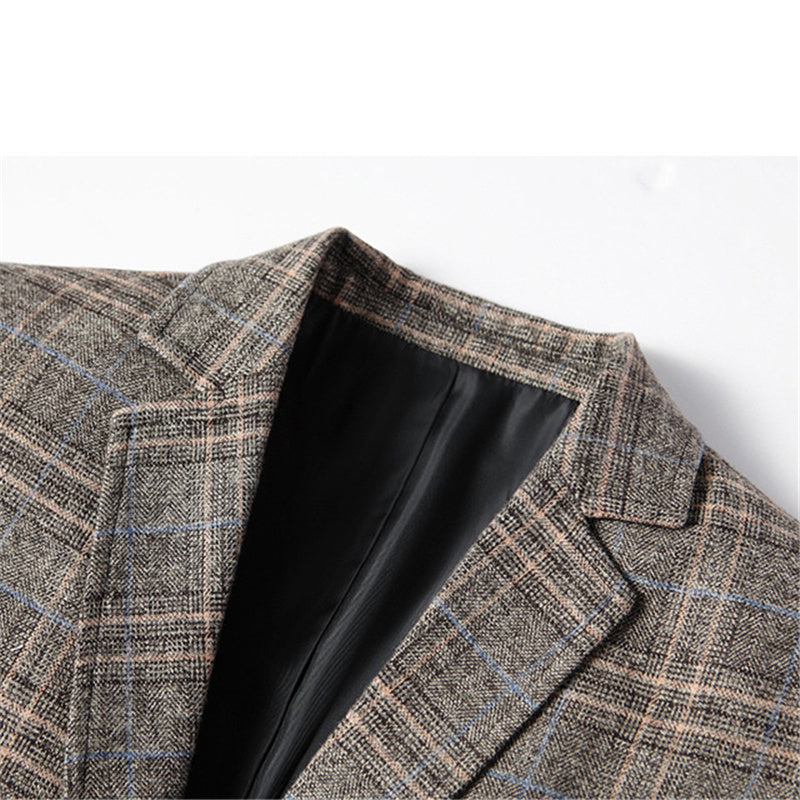 Classic Slim Fit checked blazer for men with British charm and timeless elegance | Bass