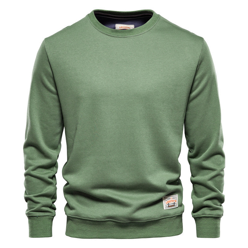 Men's - Casual Crew Neck Sweatshirt - Polyester -  Sporty Polyester Style