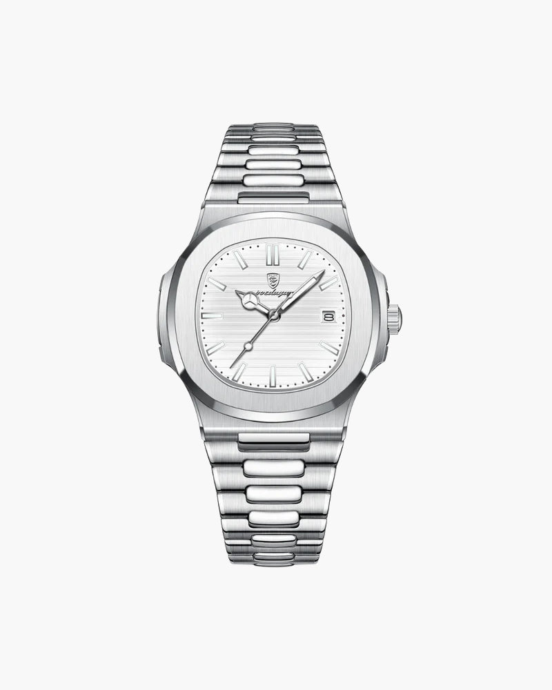 Luxury waterproof quartz watch with luminous functions and stainless steel design | Beau