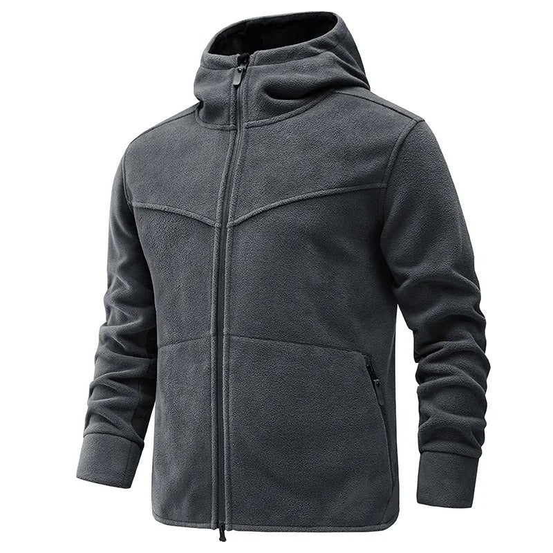 Cozy hooded fleece jacket for men with ultimate warmth and wind protection | Wessel