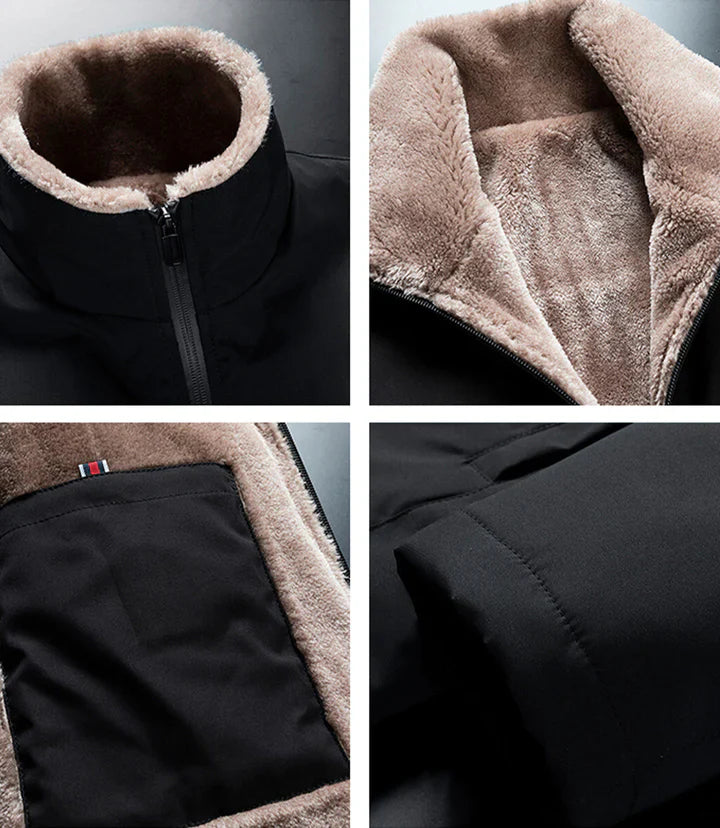 Luxury winter jacket with soft fleece lining and water-repellent protection for men | Tobias