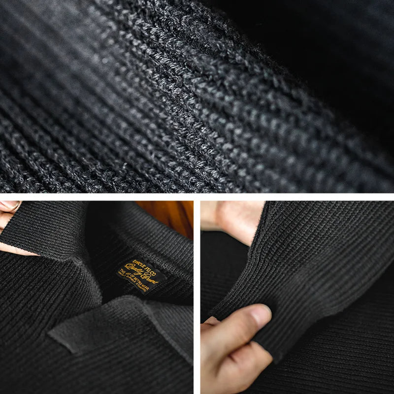 Knitted men's polo jumper with sophisticated style and timeless elegance | Tim
