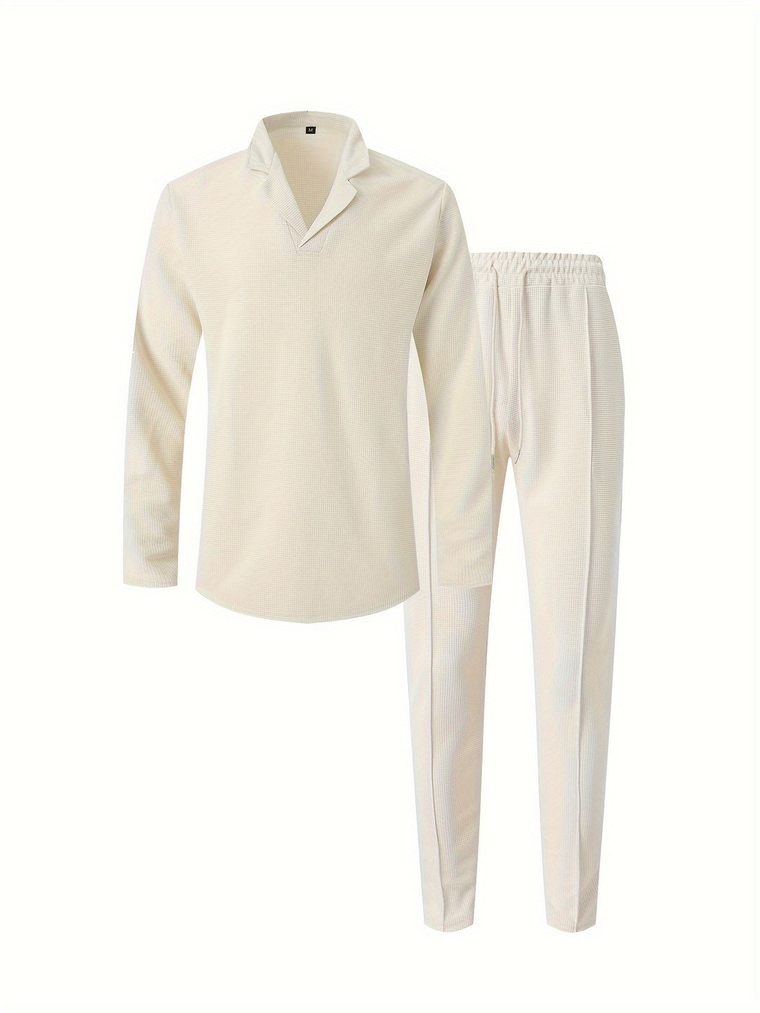 Men's Casual Set | Lapel Shirt & Trousers | Stylish & Comfortable | Spring