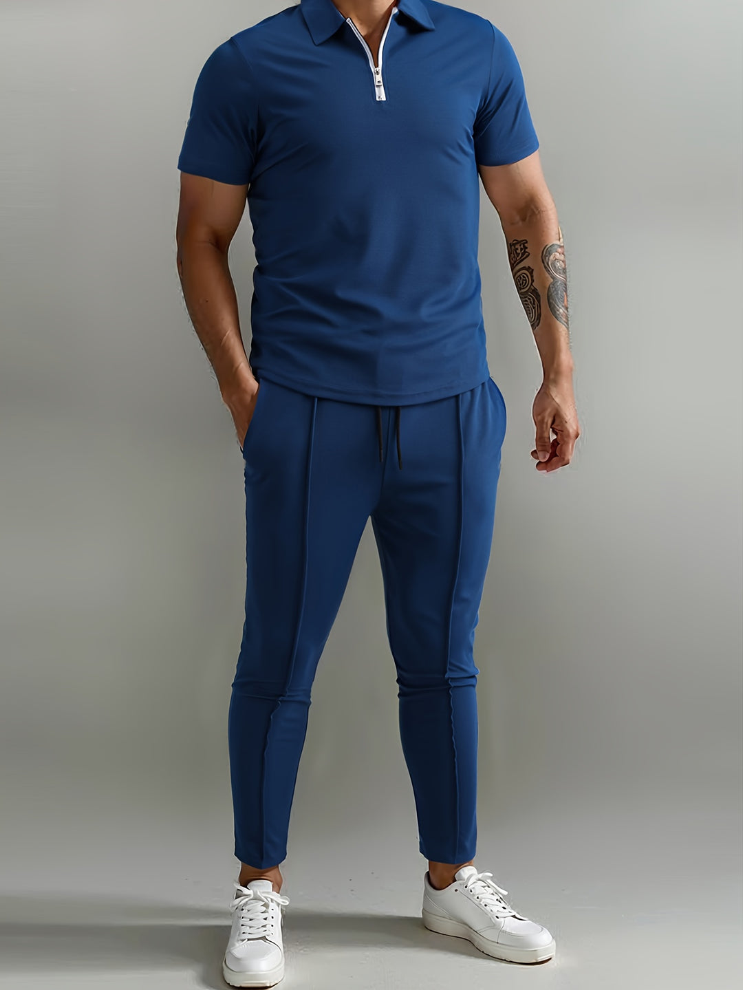 Men's Joggers Set | Slim-Fit & Breathable | Short Sleeve | Summer Outfit