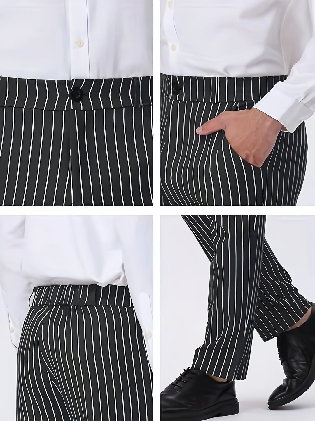 Men's Trousers | Striped & Casual | With Pockets & Comfortable Fit | Outdoor & Everyday