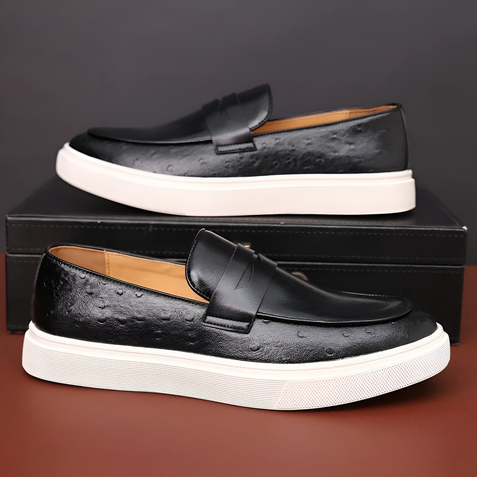 Men's shoes | Leather Slippers | Comfortable Thick Sole | Casual & Tailored