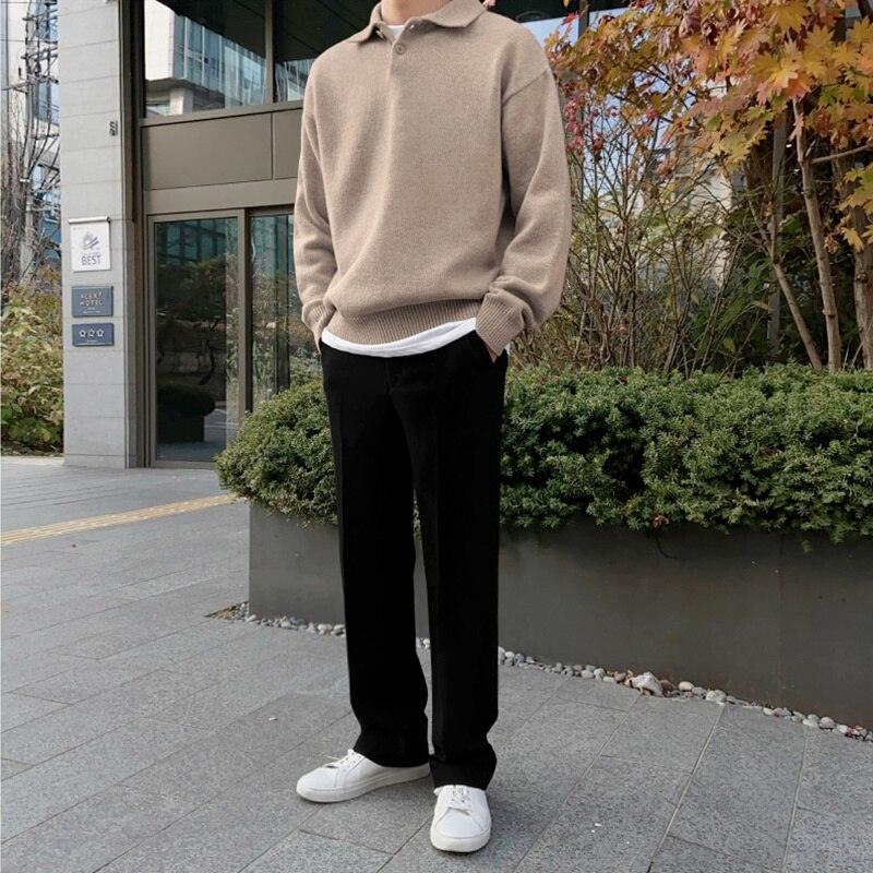 Elegant wool polo jumper with button placket for effortless style and warmth | Gabriel