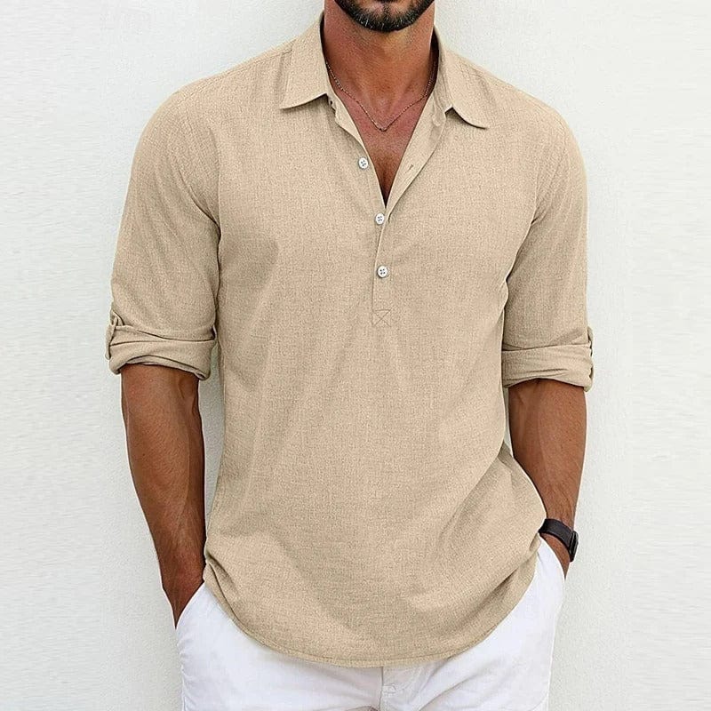 Soft and luxurious cotton shirt for men with comfortable and refined look | Boaz