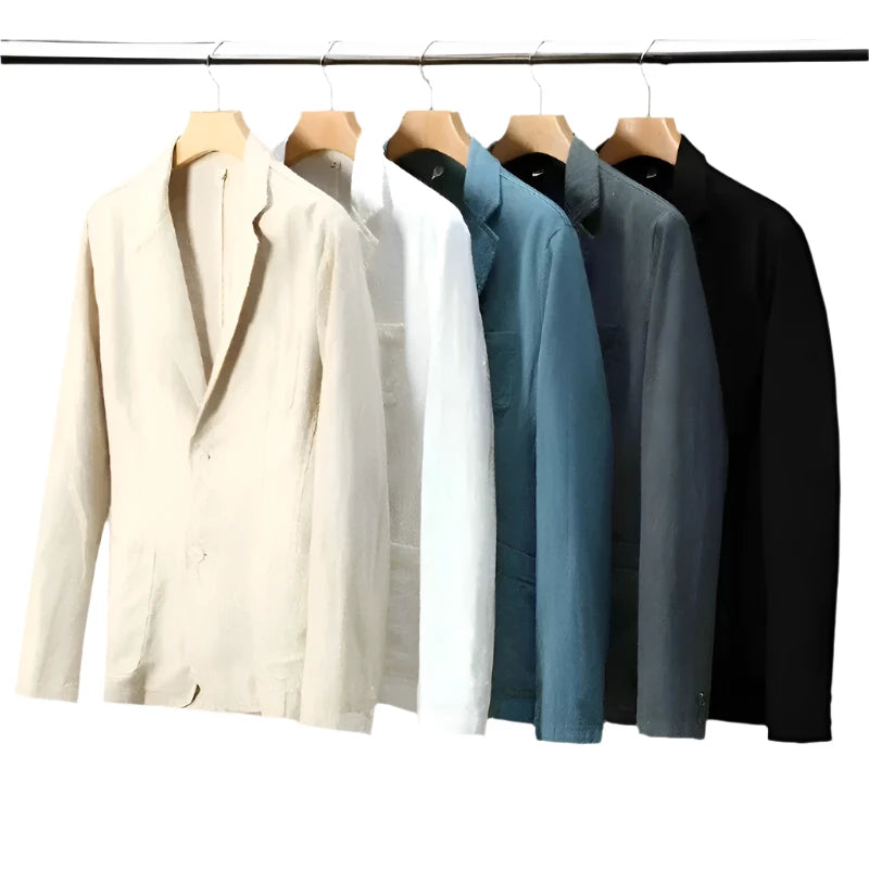Elegant Italian linen blazer for men with refined charm and modern look | Cas