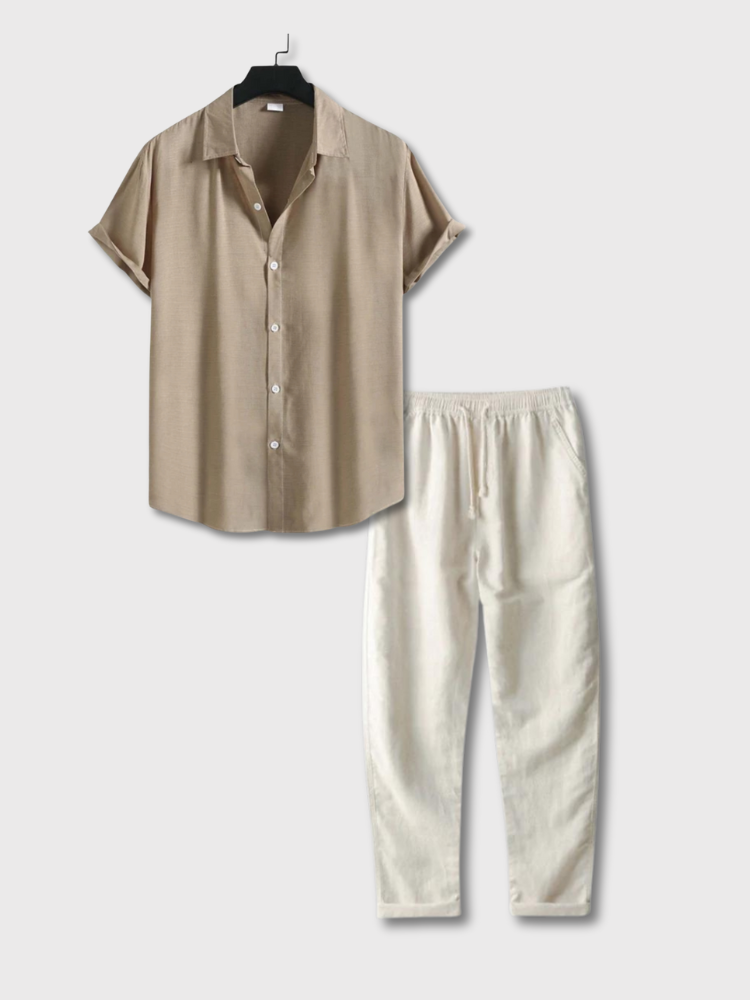 Trendy and lightweight linen summer set for ultimate comfort and urban elegance | Luuk
