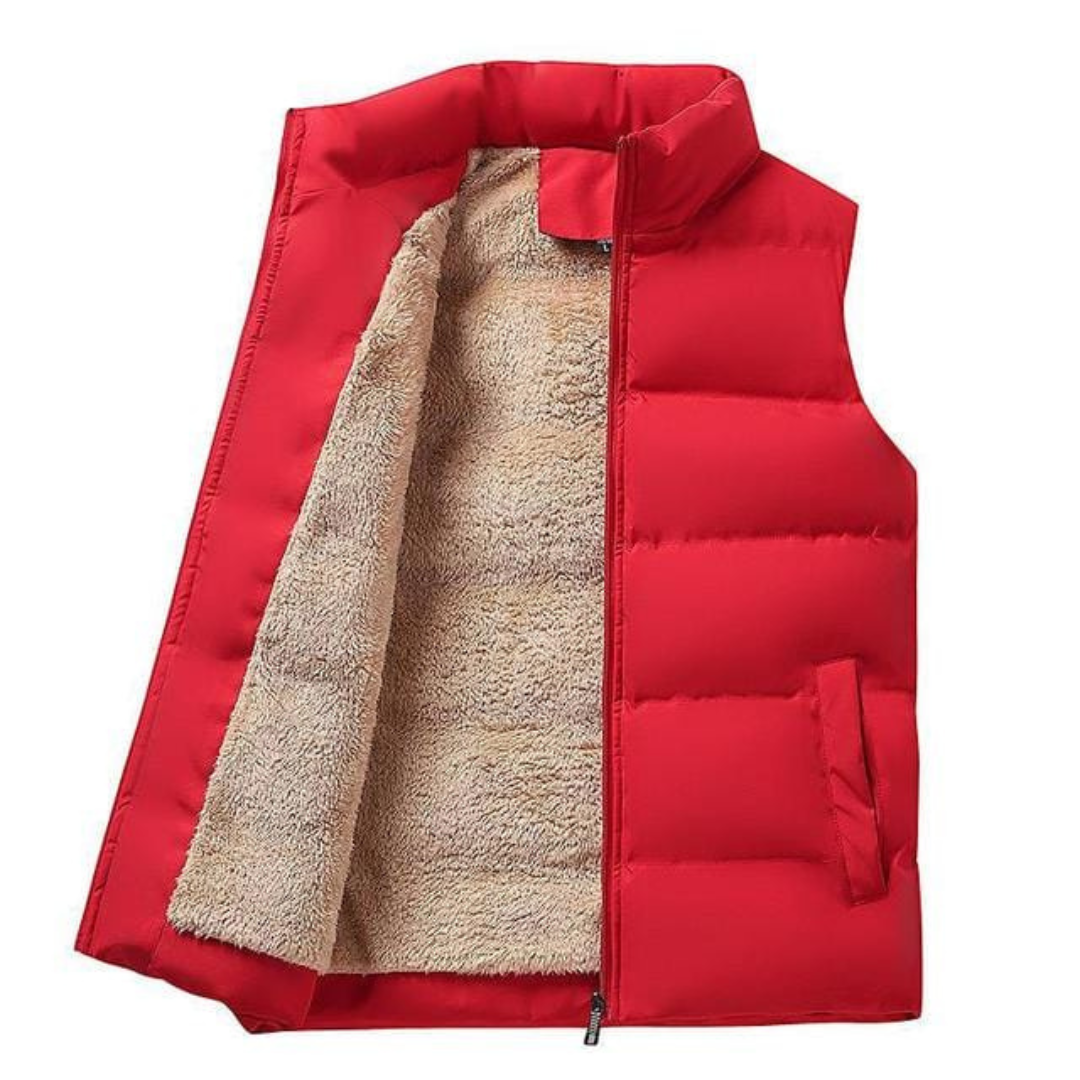 Elegant and stylish men's sleeveless zip vest with timeless design and cosy comfort | Sef