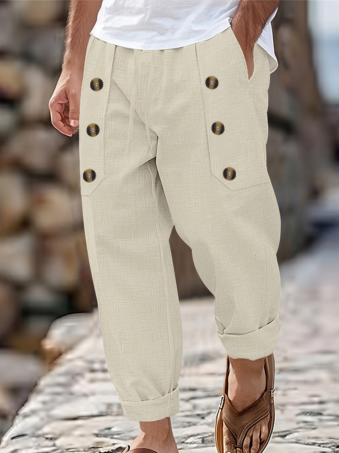 Men's Harem trousers | Lightweight & Breathable | Beach Style | Loose Fit
