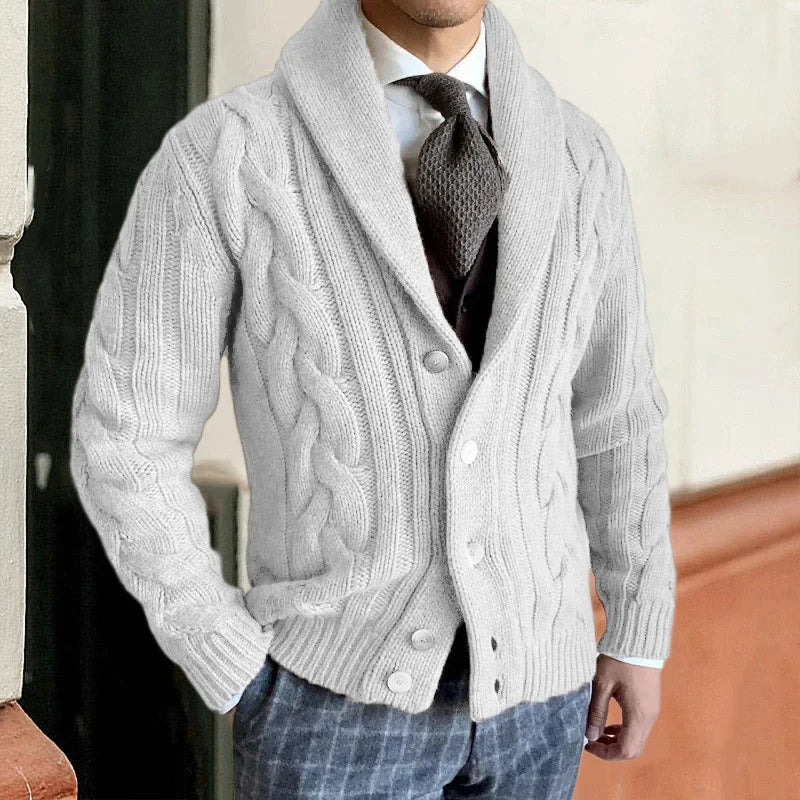 Luxury Knitted Cardigan | Stylish & Warm | Twisted Knitted Design | Men's