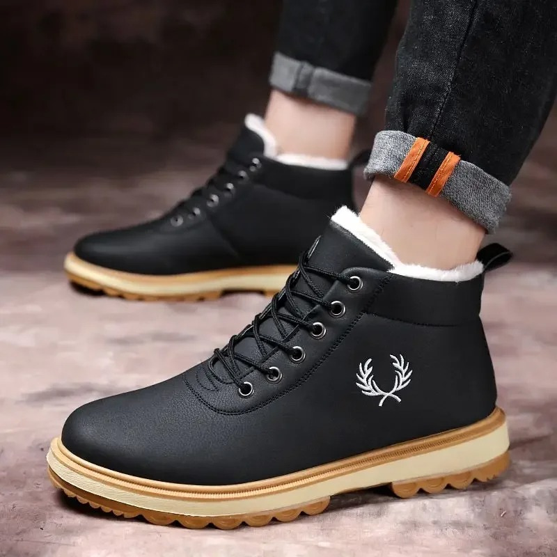 Cosy men's winter boots with fleece lining and non-slip sole | Luuk